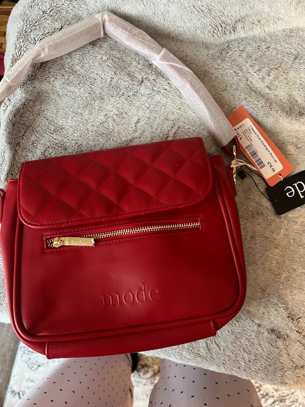 NWT Crimson Red Mode Handbag